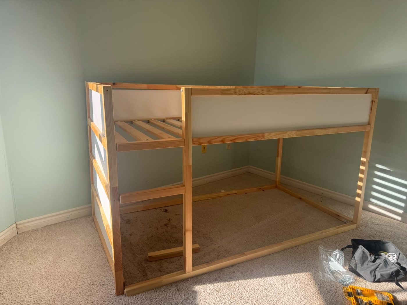 IKEA KURA loft bed before disassembly for a move in London Ontario