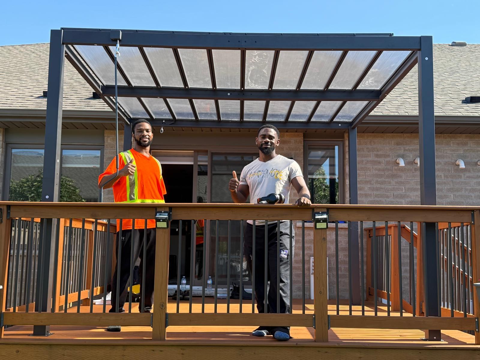 Furniture assembly projects London Ontario - completed deck pergola by Triple Home Service
